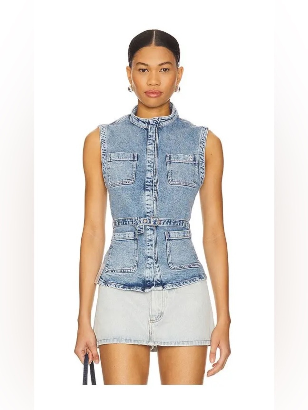 ICON DENIM REVOLVE Kelly Vest Denim Waistcoat Size Medium NWT